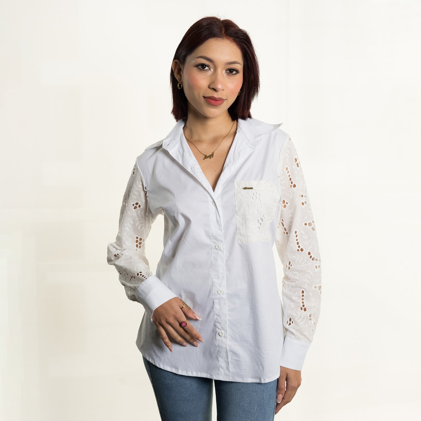 Camisa c/ broderie GRETA