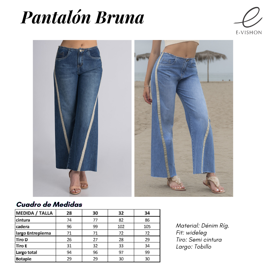 Pantalón denim wideleg BRUNA