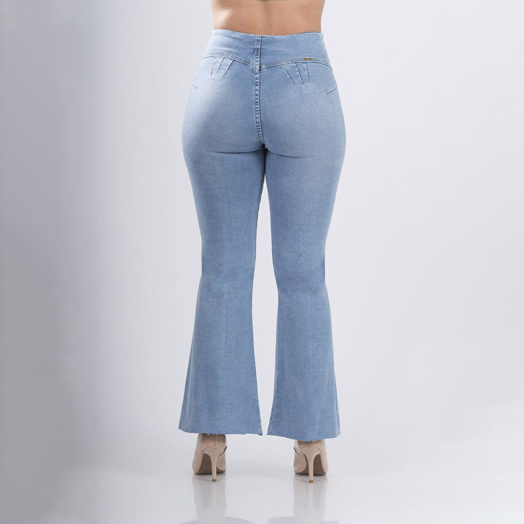 Pantalón denim flare DERBY