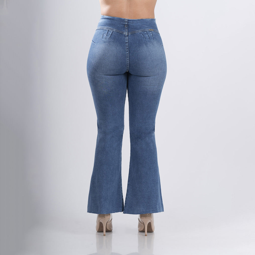 Pantalón denim flare DERBY