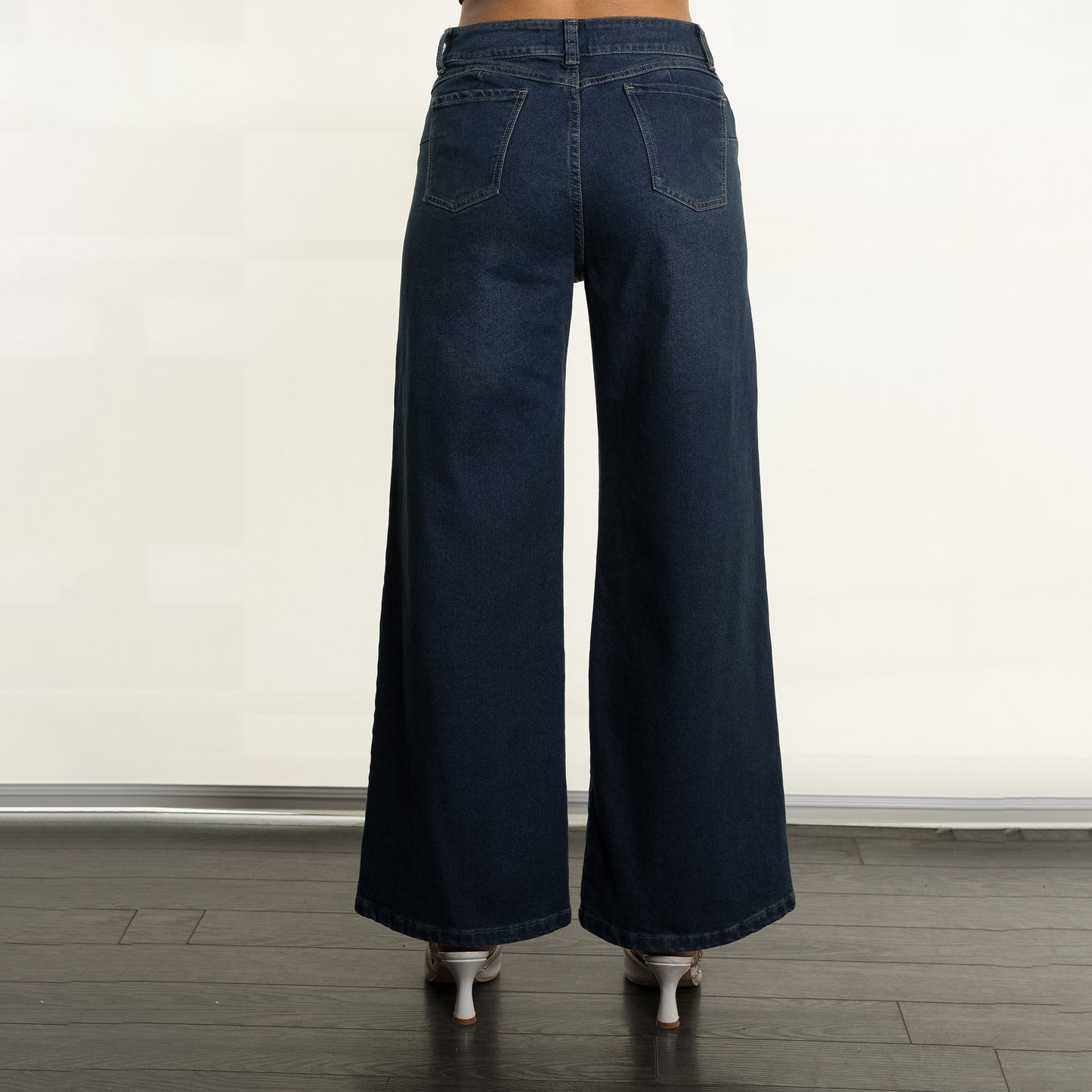 Pantalón denim semi palazo KLUG