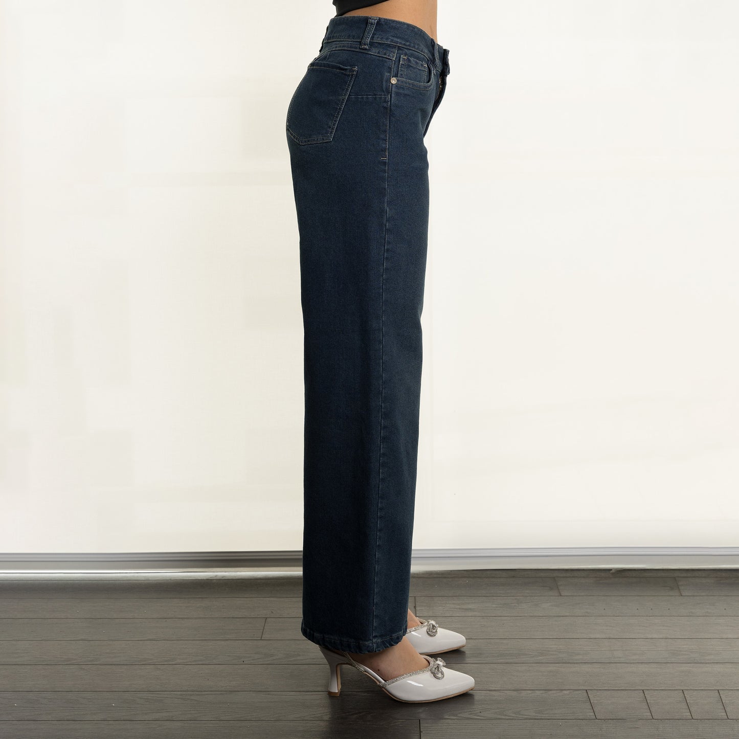Pantalón denim semi palazo KLUG