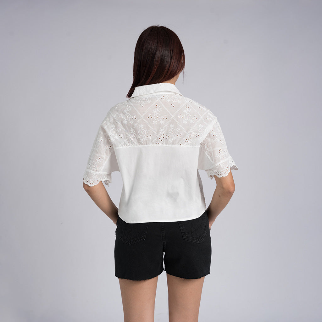 Blusa broderí oversized VIRGO