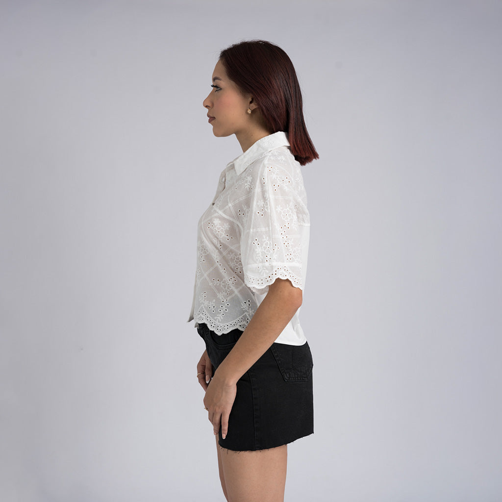 Blusa broderí oversized VIRGO