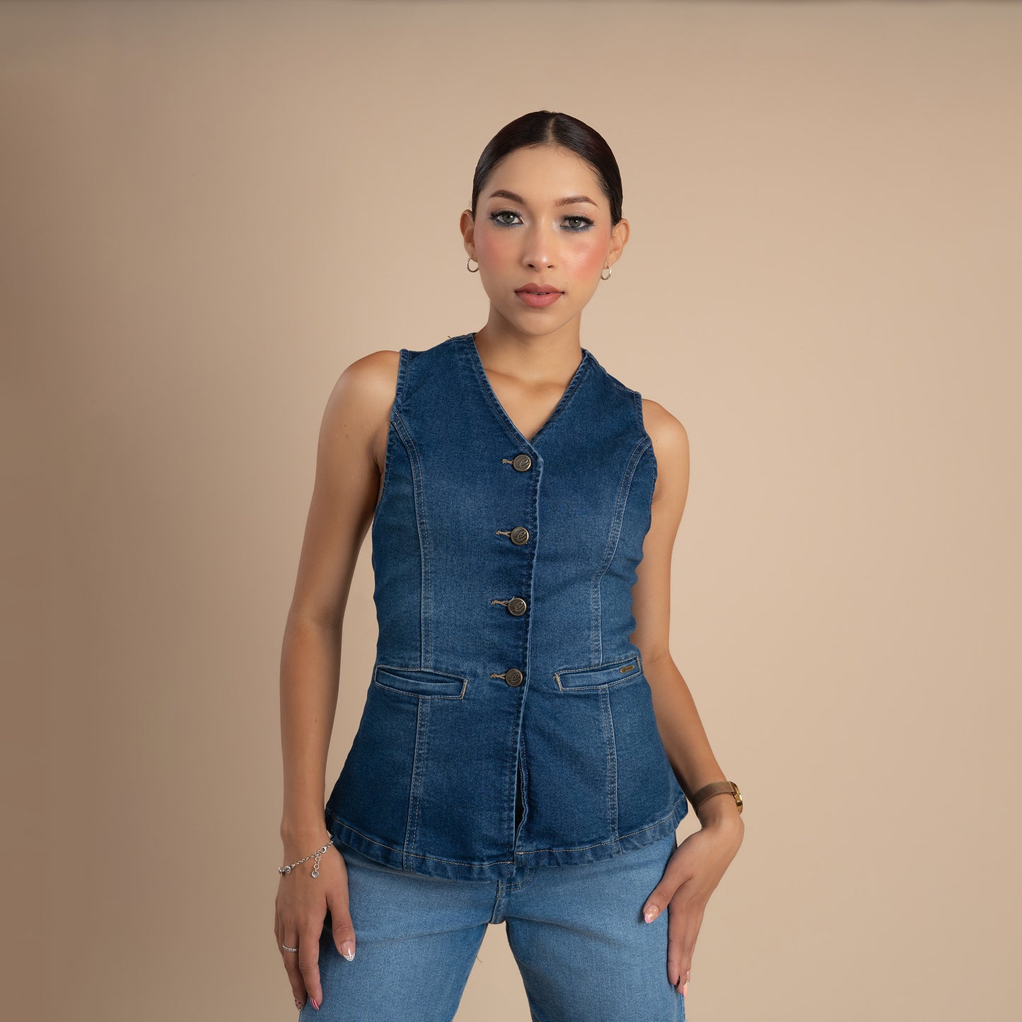 Chaleco dénim SAFIRA