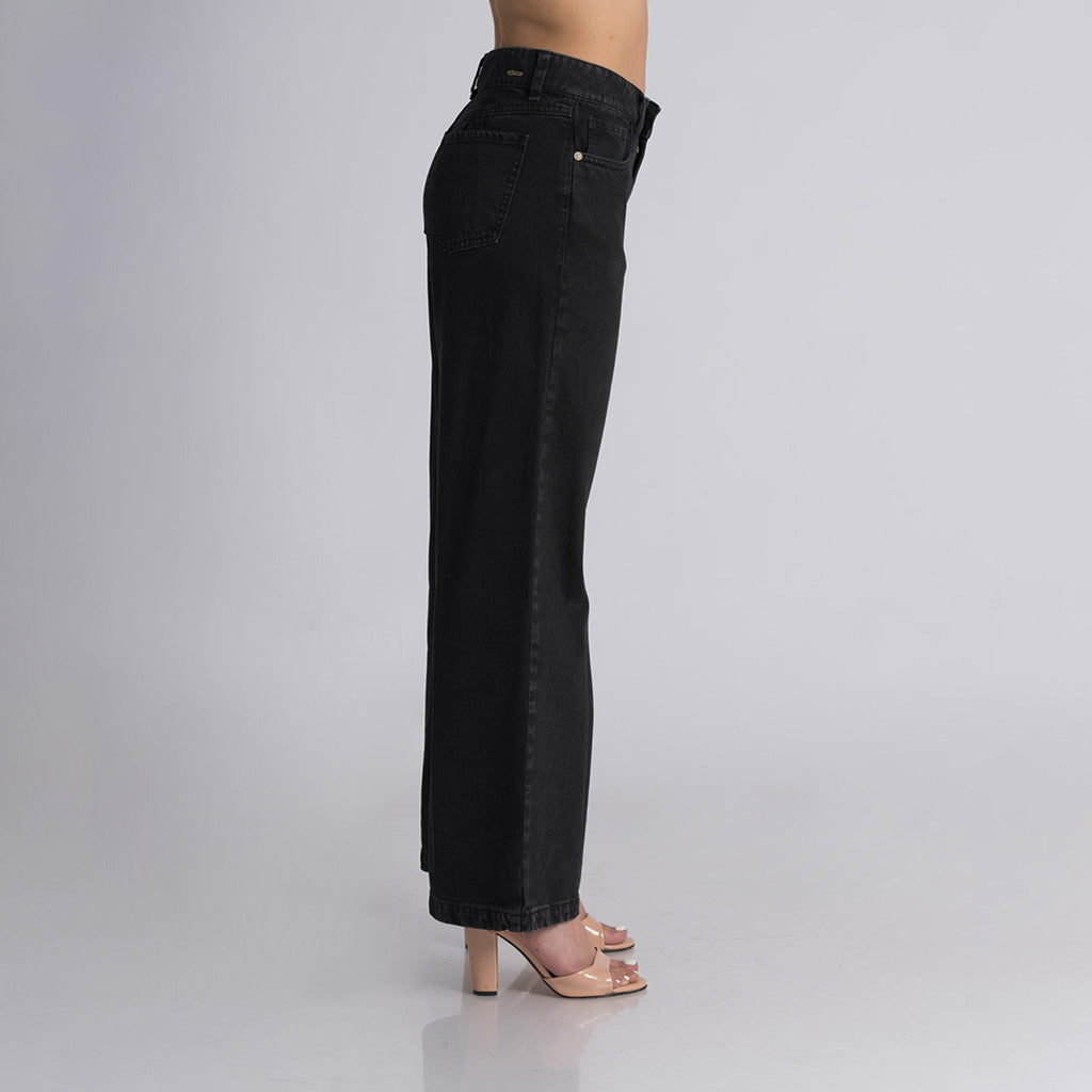 Pantalón bull denim wideleg AKIKO