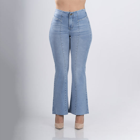 Pantalón denim flare DERBY