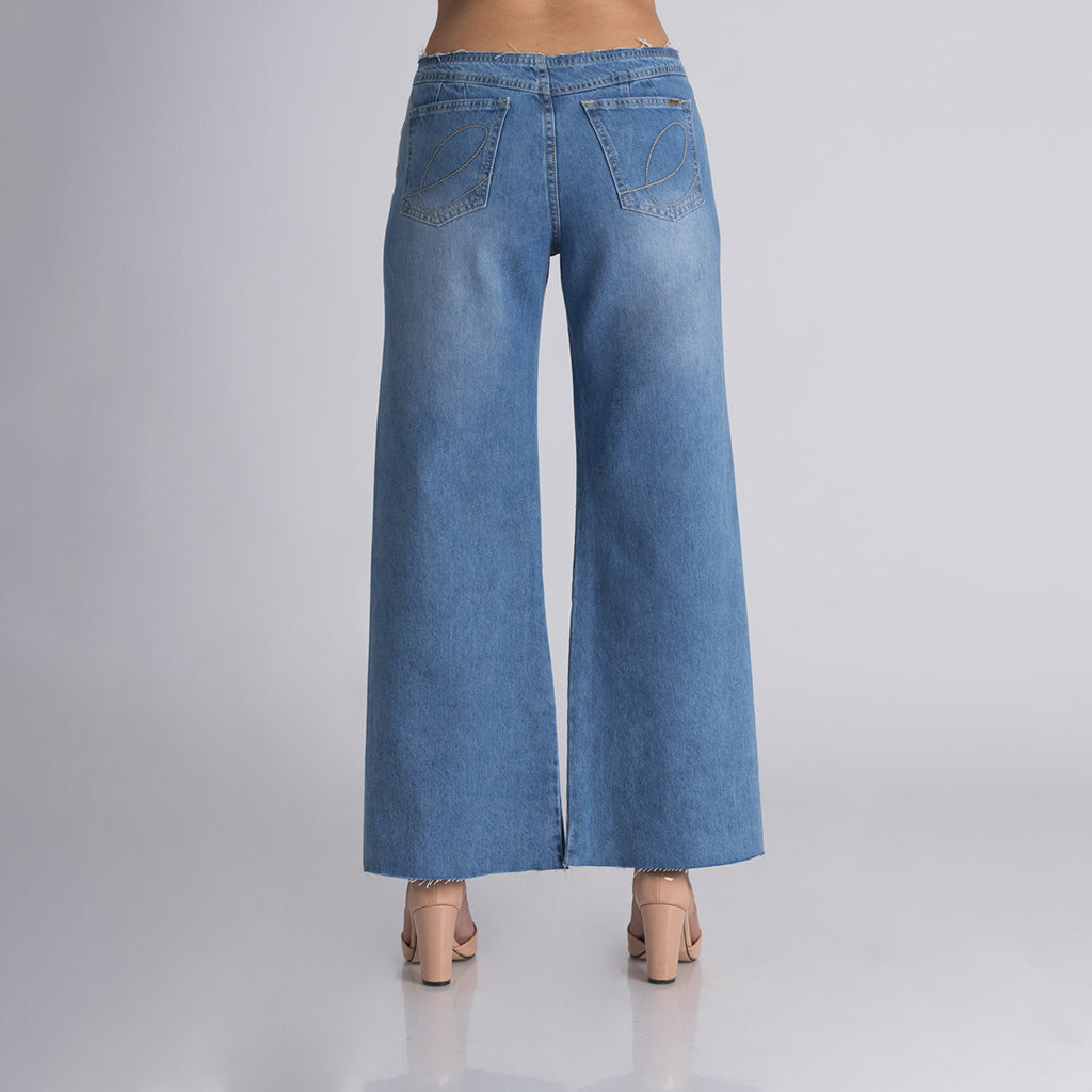 Pantalón denim wideleg BRUNA