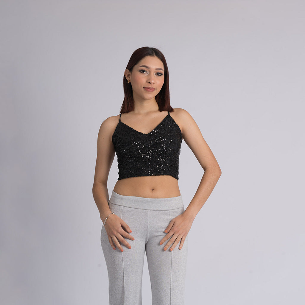 Croptop lentejuelas BURNEO