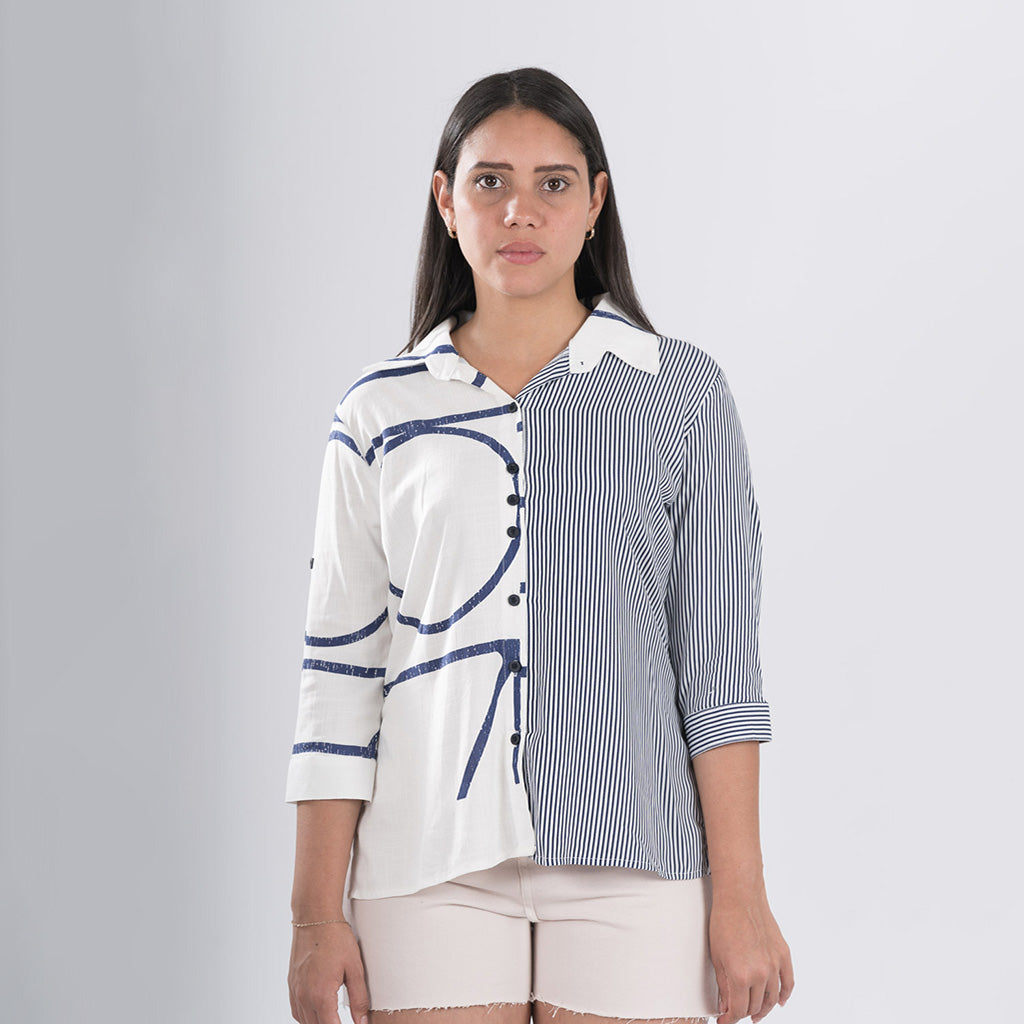 Camisa lino M/3/4 MORFAS