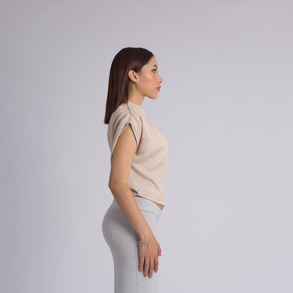 Blusa satín M/corta NOXUS