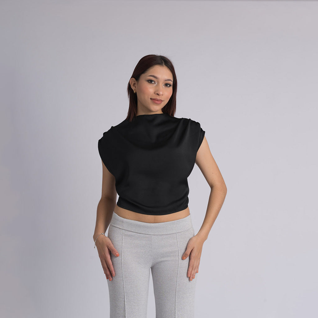 Blusa satín M/corta NOXUS