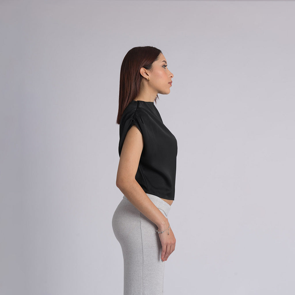 Blusa satín M/corta NOXUS