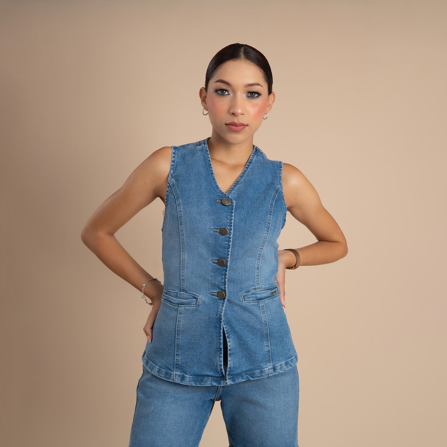 Chaleco dénim SAFIRA