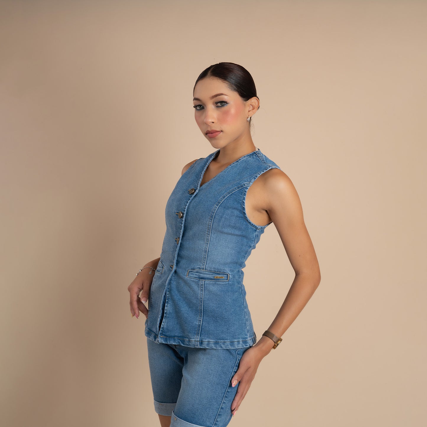 Chaleco dénim SAFIRA